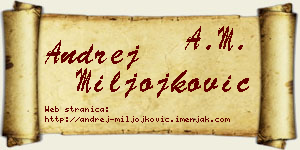 Andrej Miljojković vizit kartica